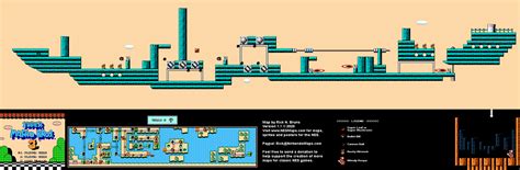 Super Mario Brothers 3 - World 3 Airship Nintendo NES Map