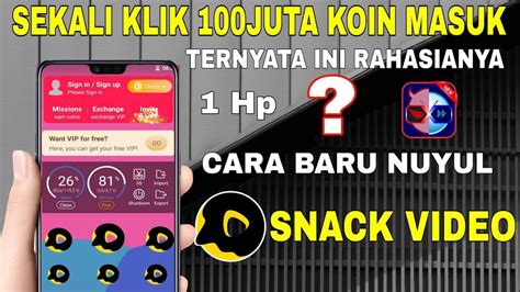 Dijamin Berhasil Cara Nuyul Snack Video Terbaru Langsung Jadi