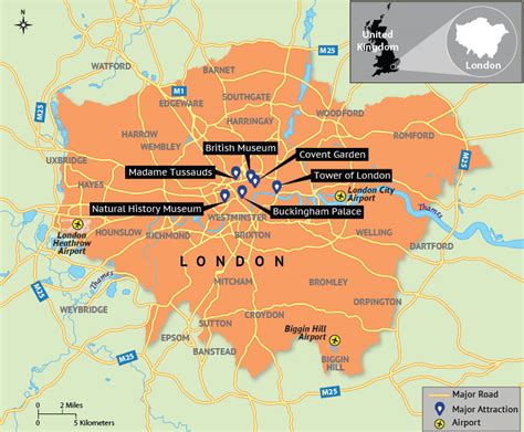 city  london map  tourist attractions touristvisitorguidescom