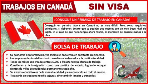 Trabajos En Canad Sin Visa Diciembre