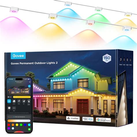 Govee Permanent Outdoor Lights 2, 150ft RGBIC Outdoor Lights with 108