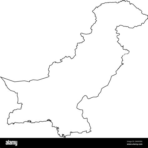 Pakistan Map Outline Hi Res Stock Photography And Images Alamy