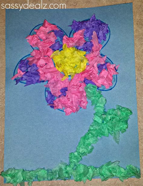 Easy Tissue Paper Flower Craft For Kids - Crafty Morning