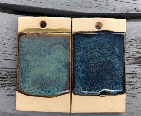 Blue Midnight Over Blue Rutile Glaze Comparison