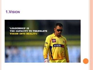 MS DHONI LEADERSHIP SKILLS PPT