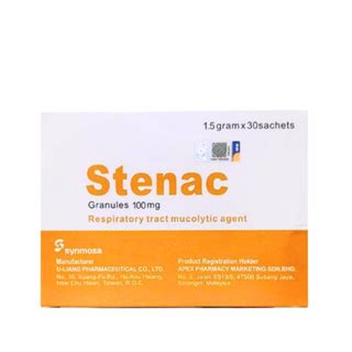 Stenac Granules Effervescent Tablets Acetylcysteine Mg Mg