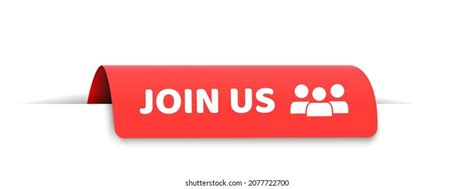 Join Us Red Banner Design Vector Stock Vector (Royalty Free) 2077722700 ...