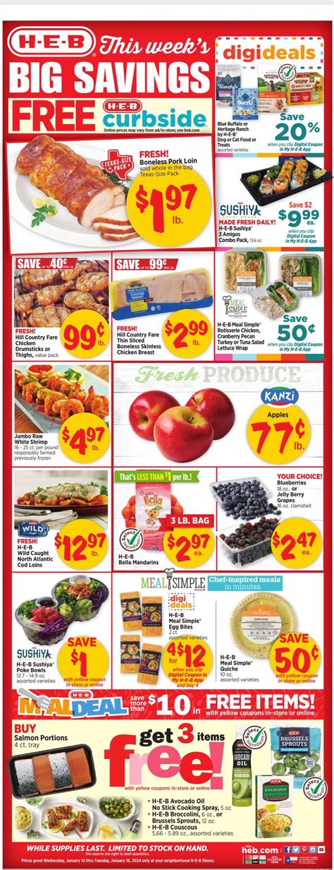 Heb Weekly Ad Jan Weeklyads