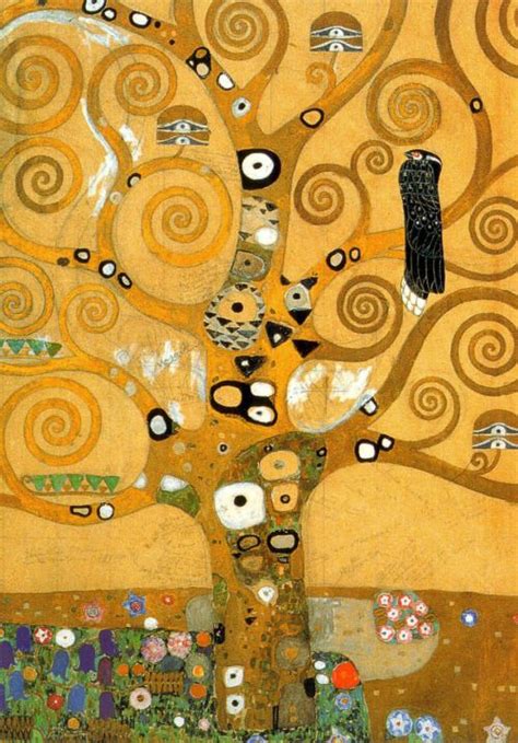 Gustav Klimt Detail Of The Tree Of Life 1909 Oil And Gold On Canvas