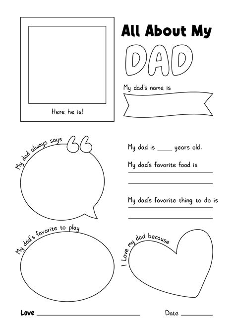 All About My Daddy Printable Nbkomputer