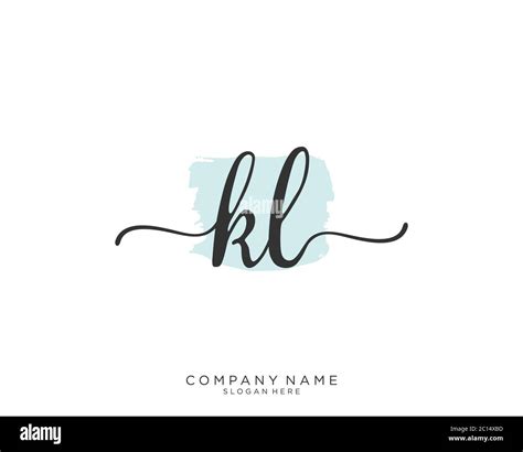 Kl Initial Handwriting Logo Vector Stock Vector Image Art Alamy