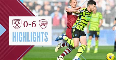 Resultados West Ham Arsenal 0 6 24ª jornada de Premier League 2023