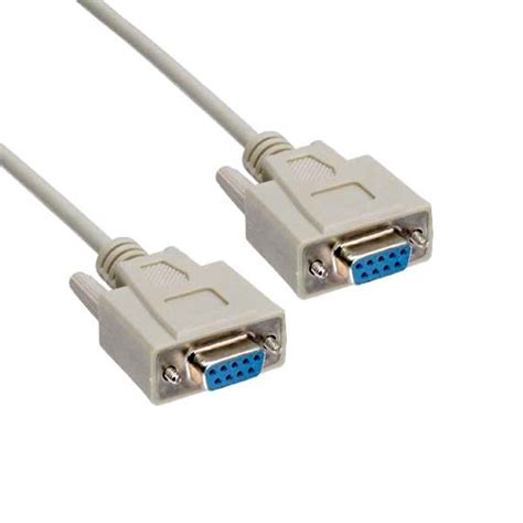 Câble Null Modem Série Rs232 2x Db9 Femelle Avec Brochage Cross Over 5m Cnull 102