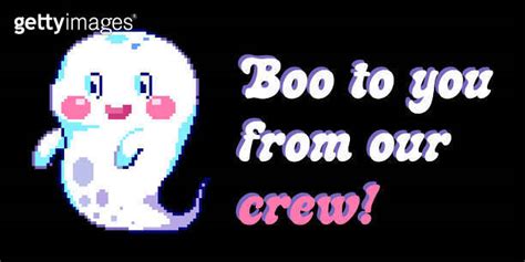 Halloween Pixel Art Ghost Corporate Greeting Card Print With Funny