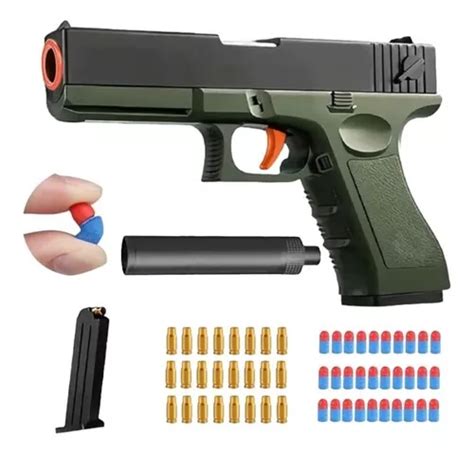 Arma De Brinquedo Pistola Glock Dardos E Capsulas Arminha Mercadolivre