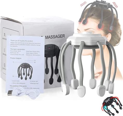 2023 New Ultra Scalp Massagers Portable Cordless 360 Degree Electric Vibrating Head Massager 3