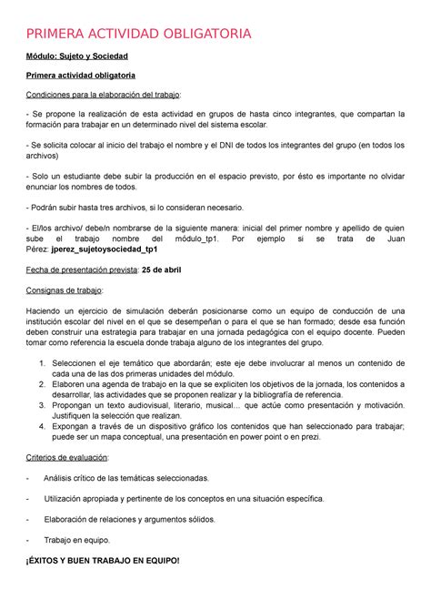 Primera Actividad Obligatoria PRIMERA ACTIVIDAD OBLIGATORIA Módulo