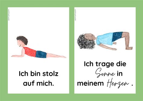 Affirmationskarten Gef Hlskarten Mutmachkarten Kinder Yoga Etsy