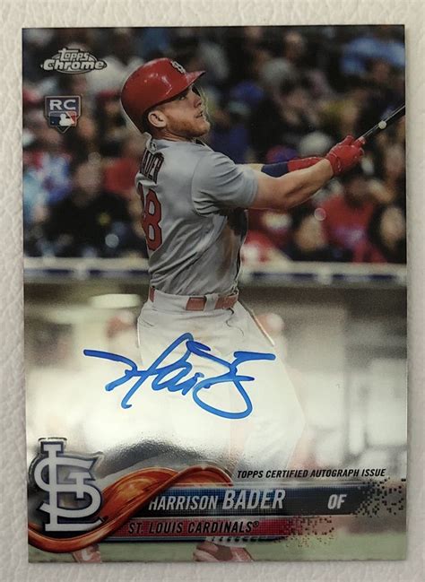 Yahoo Harrison Bader Topps Chrome Rookie Card