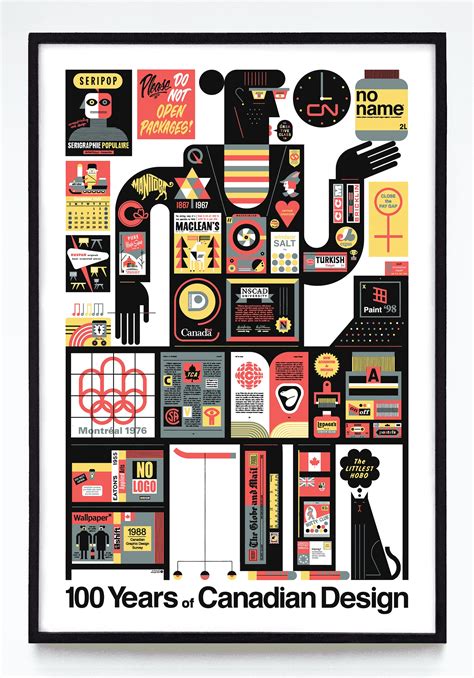 100 Years Of Canadian Design Print Raymond Biesinger Illustration