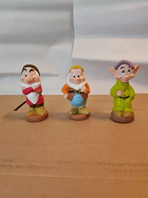 Vintage Disney Snow White The Seven Dwarfs Grumpy Happy Rubber