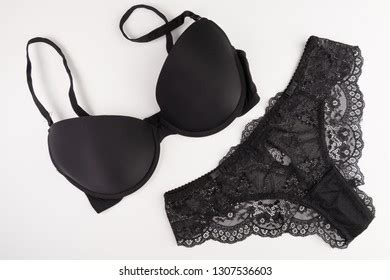 Black Lacy Lingerie Set Isolated On Stock Photo Shutterstock