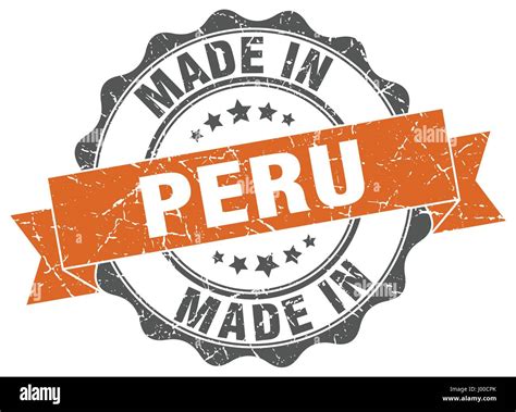 Made In Peru Round Seal Stock Vector Image Art Alamy