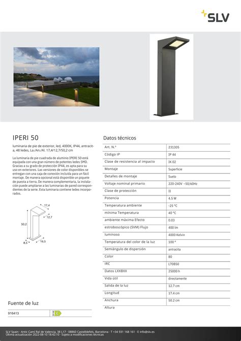 SLV LED Außenleuchte IPERI 50 Design Aussen Standleuchte stilvolle