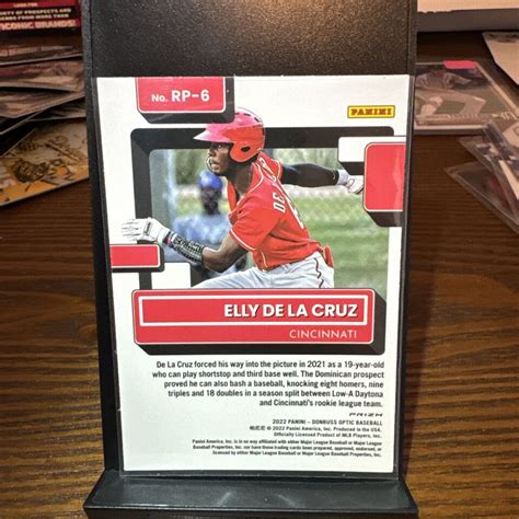 ELLY DE LA CRUZ 2022 Panini Donruss Optic Rated Prospect Holo Silver