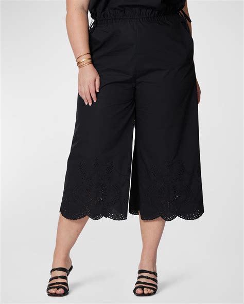 Joie Plus Size Florence Wide Leg Eyelet Pants Editorialist