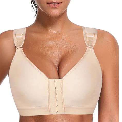 Women Wire Free Plus Size Back Support Push Up High Quality Compression Post Surgery Breast