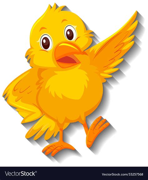 Cute Yellow Bird Clip Art