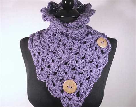 Ravelry Scallop Edge Button Scarf Cowl Pattern By Donna Villamaino