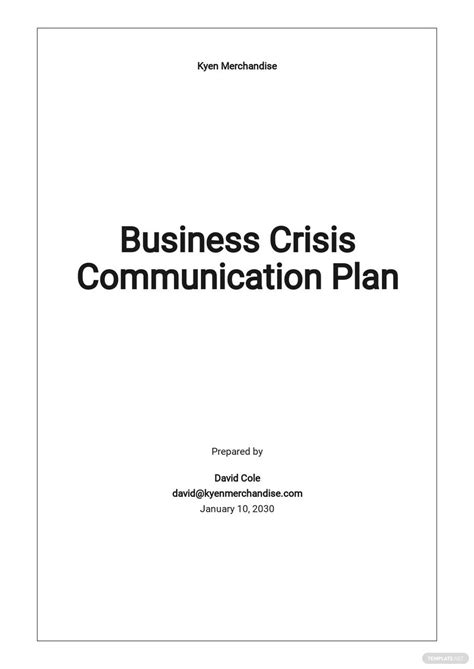 Crisis Communication Plan Template - Google Docs, Word, Apple Pages ...