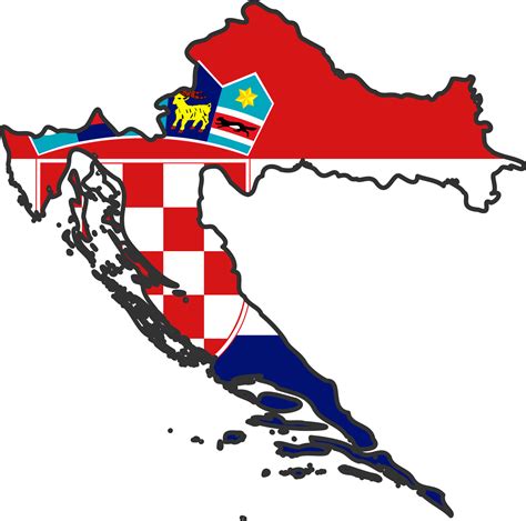 Croatia Flag Map • Mapsof.net