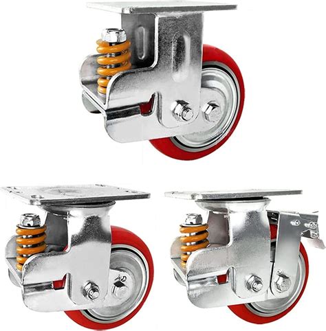 Office Castors Plate Casters Spring Loaded Casters Swivel Caster