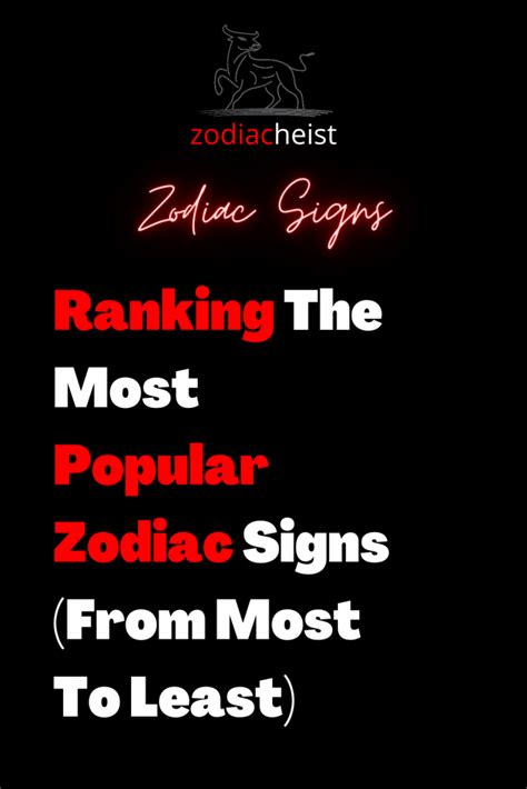 Ranking The Most Popular Zodiac Signs From Most To Least Zodiac Heist