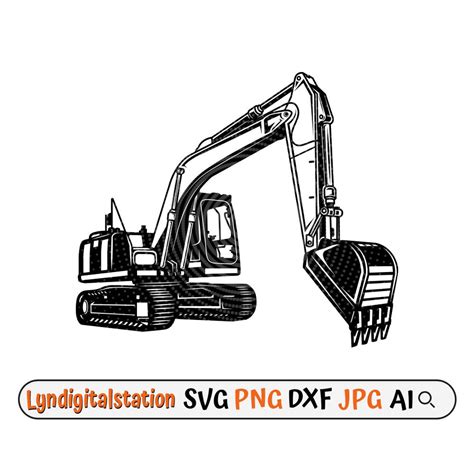 Excavator Svg Excavation Clipart Trucks Cut File Heavy Equipment