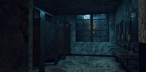 School bathroom interior horror 3D model - TurboSquid 1467342