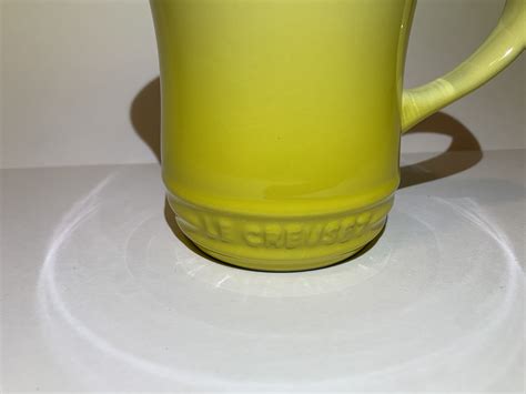 Le Creuset Yellow Coffee Mug Cup Ombre Ribbed 14 Ounce Luster Finish Etsy
