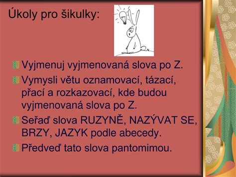 PPT Vyjmenovaná slova po Z PowerPoint Presentation free download