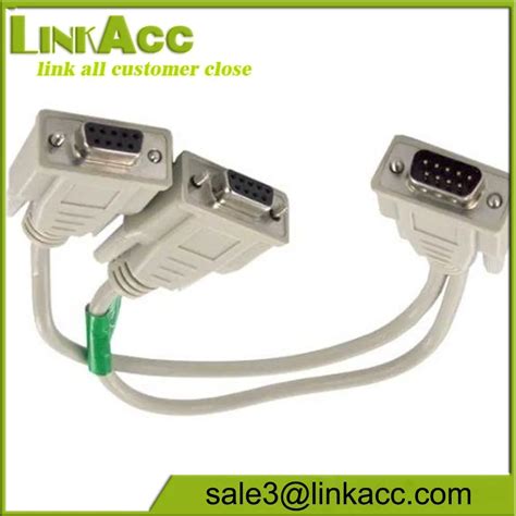 Sf Cable Db9 Male To 2 Female Serial Rs232 Splitter Cable 12 Inches Buy Db9 Male To 2 Female