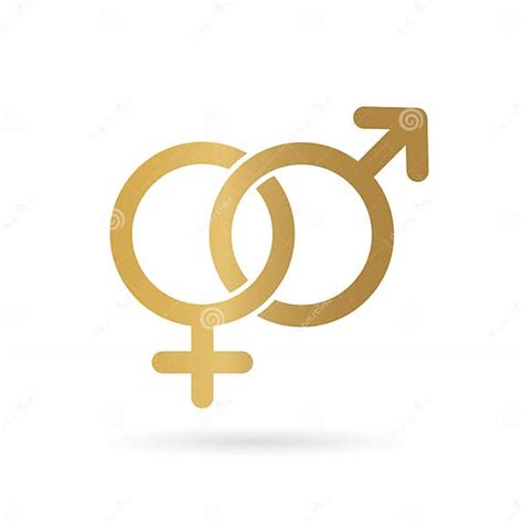 Golden Male And Female Sex Icon Stock Vector Illustration Of Male Element 173131241