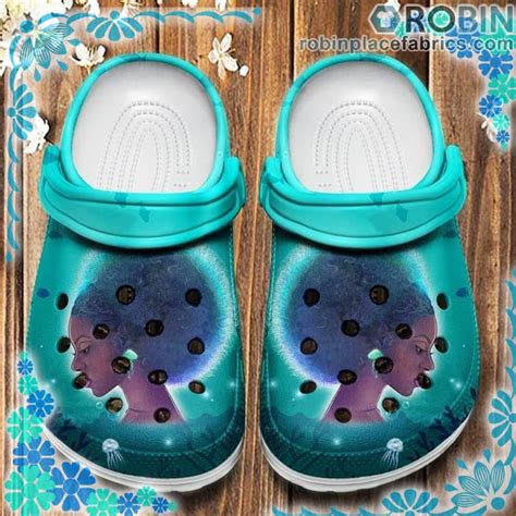 Black Girl Magic 4th Of July Crocs Clog Shoes RobinPlaceFabrics