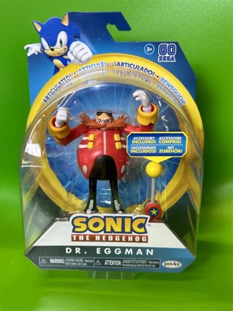 Sonic The Hedgehog Articulated Dr Eggman With Yellow Checkpoint