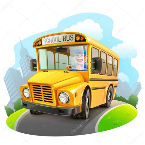 Funny school bus illustration Stock Vector by ©Kolopach 30194411