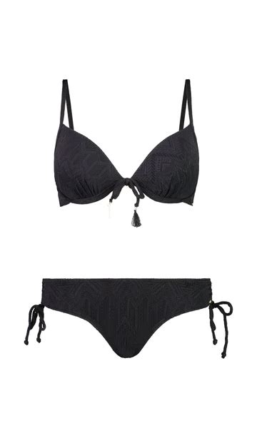 Piha Gelato Slim Tie U W Bikini Top Black