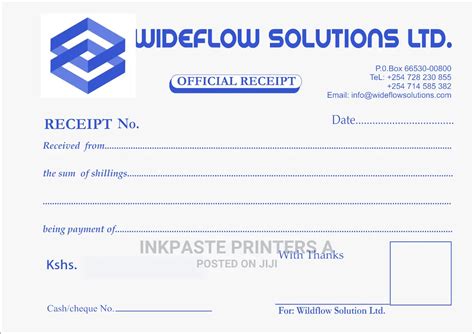 Customized Receipt Books Printing Services In Nairobi Central