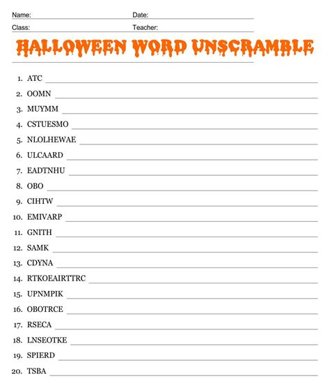 Word Unscrambler Free Printable Reviewmotors Co