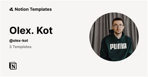 Olex Kot Template Creator Notion Marketplace